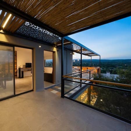 Alojamiento Cabana - exterior - vista a desde la parrilla